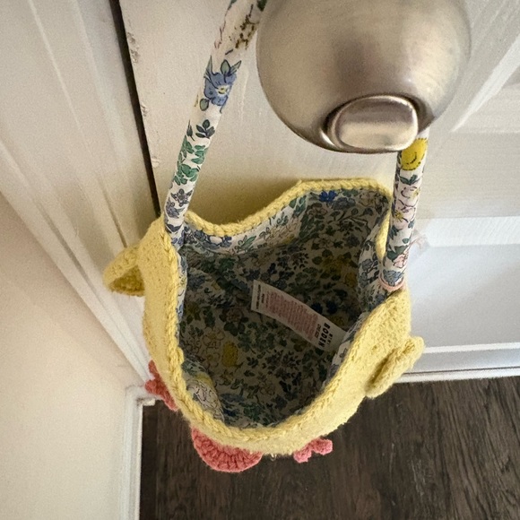 Mini Boden Yellow Chick Crochet Kids Shoulder Bag - Picture 2 of 3
